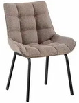 CLP Stuhl, Dunkelbraun, Schwarz, Metall, 58x84x57 cm, Esszimmer, St&uuml;hle,