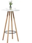 CLP Stehtisch, Wei&szlig;, Eukalyptusholz, Holz, 60x107x60 cm, Esszimmer, Tische,