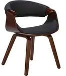 CLP Stuhl, Schwarz, Walnuss, Holz, 62x76x52 cm, Esszimmer, St&uuml;hle,...