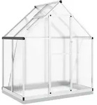 vidaXL Gew&auml;chshaus, Silber, Metall, 114x202x169 cm, Gartenzubeh&ouml;r,...