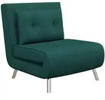 Homcom Schlafsessel, Dunkelgr&uuml;n, Metall, 1-Sitzer, F&uuml;llung: Schaumstoff, 88x83x77