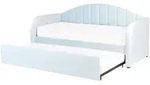 Beliani Tagesbett, Hellblau, Textil, 90x200 cm, Kinder- & Jugendzimmer, Kinderm&ouml;bel,