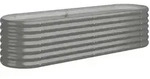 vidaXL Hochbeet, Grau, Metall, Oval, 152x36x40 cm, Gartenzubeh&ouml;r, Hochbeete