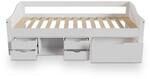 Juskys Kinder-Funktionsbett, Wei&szlig;, Holz, 90x200 cm, Kinder- & Jugendzimmer,