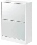 [en.casa] Schuhkipper, Wei&szlig;, Holzwerkstoff, Rechteckig, 60x80x24 cm, Garderobe,