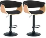 CLP Barhocker, Schwarz, Eukalyptusholz, Metall, 60x90x51 cm, Esszimmer,...