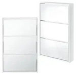[en.casa] Schuhkipper, Wei&szlig;, Holzwerkstoff, 63x102.5x17 cm, Garderobe,