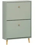 Mid.you Schuhkipper, Salbeigr&uuml;n, Holz, Esche,Eiche, massiv, 59.8x92.2x19.55 cm,