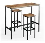 Vicco Bartisch-Set, Alteiche, Holzwerkstoff, Rechteckig,Rechteckig, 120x105x50...