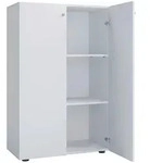 Mid.you Schuhschrank Lona, Wei&szlig;, Kunststoff, 2 F&auml;cher, 70x110x39 cm, stehend,