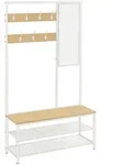 Mid.you Garderobe, Braun, Wei&szlig;, Holzwerkstoff, 98x180x35 cm, Garderobe,