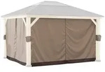 Modante Pavillon-Seitenteil, Hellbraun, Kunststoff, 4-teilig, 340x220 cm, Sonnen- &