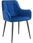 CLP Esszimmerstuhl, Dunkelblau, Metall, 58x86x62 cm, Esszimmer, St&uuml;hle,