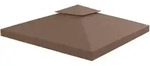 Outsunny Pavillondach,, Braun, Kunststoff, 300x18x300 cm, Sonnenschutz & Sichtschutz,