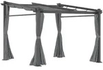 Outsunny Pergola, Dunkelgrau, Metall, 295x230x297 cm, Sonnenschutz & Sichtschutz,