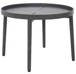 Niehoff Garden Gartenbeistelltisch, Anthrazit, Metall, rund, Rundrohr, 50x34x50 cm,
