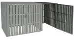 MCW M&uuml;lltonnenbox, Grau, Metall, 76x115x100 cm, Aufbewahrung & Schutzh&uuml;llen