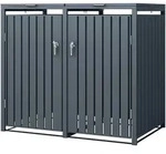 Ml-Design M&uuml;lltonnenbox, Anthrazit, Metall, 240 L, Rechteckig, 80x116.3x132 cm,