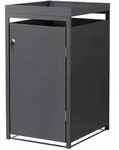 Ml-Design M&uuml;lltonnenbox, Anthrazit, Metall, 240 L, Rechteckig, 68x124x80 cm,
