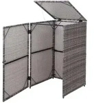 MCW M&uuml;lltonnenverkleidung, Grau, Kunststoff, 65x110x66 cm, Aufbewahrung &