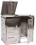 MCW M&uuml;lltonnenverkleidung, Silber, Metall, 115x103x63 cm, Aufbewahrung &