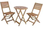 Gardenson Balkonset, Braun, Holz, 3-teilig, Akazie, Hartholz, eckig, X-Form, FSC
