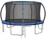 tectake Trampolin, Schwarz, Blau, Metall, Rund, 394x275x394 cm, CE, Outdoor