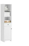 SoBuy Hochschrank, Wei&szlig;, Holzwerkstoff, 40x161x35 cm, Badezimmer,