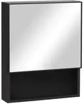 Kleankin Spiegelschrank, Schwarz, Glas, 46x58x14 cm, Badezimmer, Badezimmerspiegel,