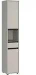 Germania Hochschrank, Grau, Kunststoff, 2 F&auml;cher, 1 Schublade(n) Schubladen,...