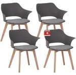 Albatros Esszimmerstuhl, Grau, Kunststoff, 64x76x57 cm, Esszimmer, St&uuml;hle,