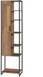 [en.casa] Hochschrank, Walnuss, Holzwerkstoff, 42.5x165x30 cm, Badezimmer,