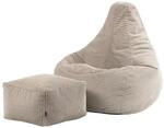 icon Sitzsack, Beige, Textil, 200 L, 1-Sitzer, Freiform, 82x76x82 cm,...
