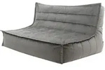 icon Sitzsack, Anthrazit, Kunststoff, 2-Sitzer, 140x72x100 cm, Hergestellt in