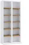 Mid.you Cd-Regal Milano, Wei&szlig;, Honigeiche, Holzwerkstoff, 10 F&auml;cher, 42x91.8x20 cm,
