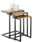 SoBuy Couchtisch, Natur, Holzwerkstoff, 46x61x30 cm, Wohnzimmer, Wohnzimmertische,