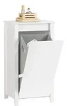 SoBuy W&auml;scheschrank, Wei&szlig;, Holzwerkstoff, 45x86x35 cm, Badezimmer,