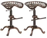 CLP Barhocker, Bronze, Metall, 44x56x34 cm, Esszimmer, Barm&ouml;bel, Barhocker