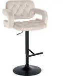 CLP Barhocker, Creme, Textil, 62x103x55 cm, Esszimmer, Barm&ouml;bel, Barhocker