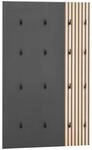Mid.you Garderobenpaneel, Schwarz, Eiche, Holzwerkstoff, 73.5x109x2.6 cm,