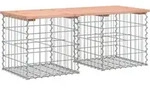 vidaXL Gartenbank, Braun, Holz, 2-Sitzer, Rechteckig, 103x42x44 cm,...