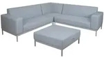 MCW Alu-Garten-Garnitur, Hellblau, Textil, Loungem&ouml;bel, Gartenlounge-Sets
