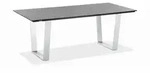Niehoff Garden Gartentisch, Grau, Edelstahl, Kunststoff, Betonoptik, rechteckig,