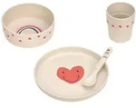 L&auml;ssig Kinder-Geschirr-Set, Mehrfarbig, Beige, Kunststoff, 7.2x26x22.7 cm, F&uuml;ttern,