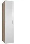 Xora Garderobenschrank, Eiche, Wei&szlig; Hochglanz, Holzwerkstoff, 6 F&auml;cher, 45x185x40