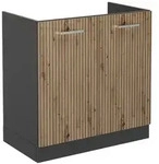 Vicco Sp&uuml;lenunterschrank, Eiche Artisan, Anthrazit, Holzwerkstoff, 1 F&auml;cher,