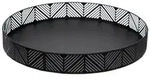 Secret de Gourmet Tablett, Schwarz, Metall, Rund, 30x4.5x30 cm, Tischkultur &