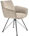 SetOne by Musterring Armlehnstuhl, Ecru, Textil, Rundrohr, Haarnadel, 60x84x65...