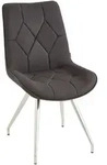 Novel Stuhl, Schwarz, Edelstahl, Metall, Textil, Rundrohr, 51x89x66 cm, Esszimmer,