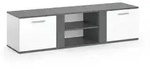 Vicco Lowboard, Anthrazit, Holzwerkstoff, 4 F&auml;cher, Rechteckig, 155x41x40 cm,